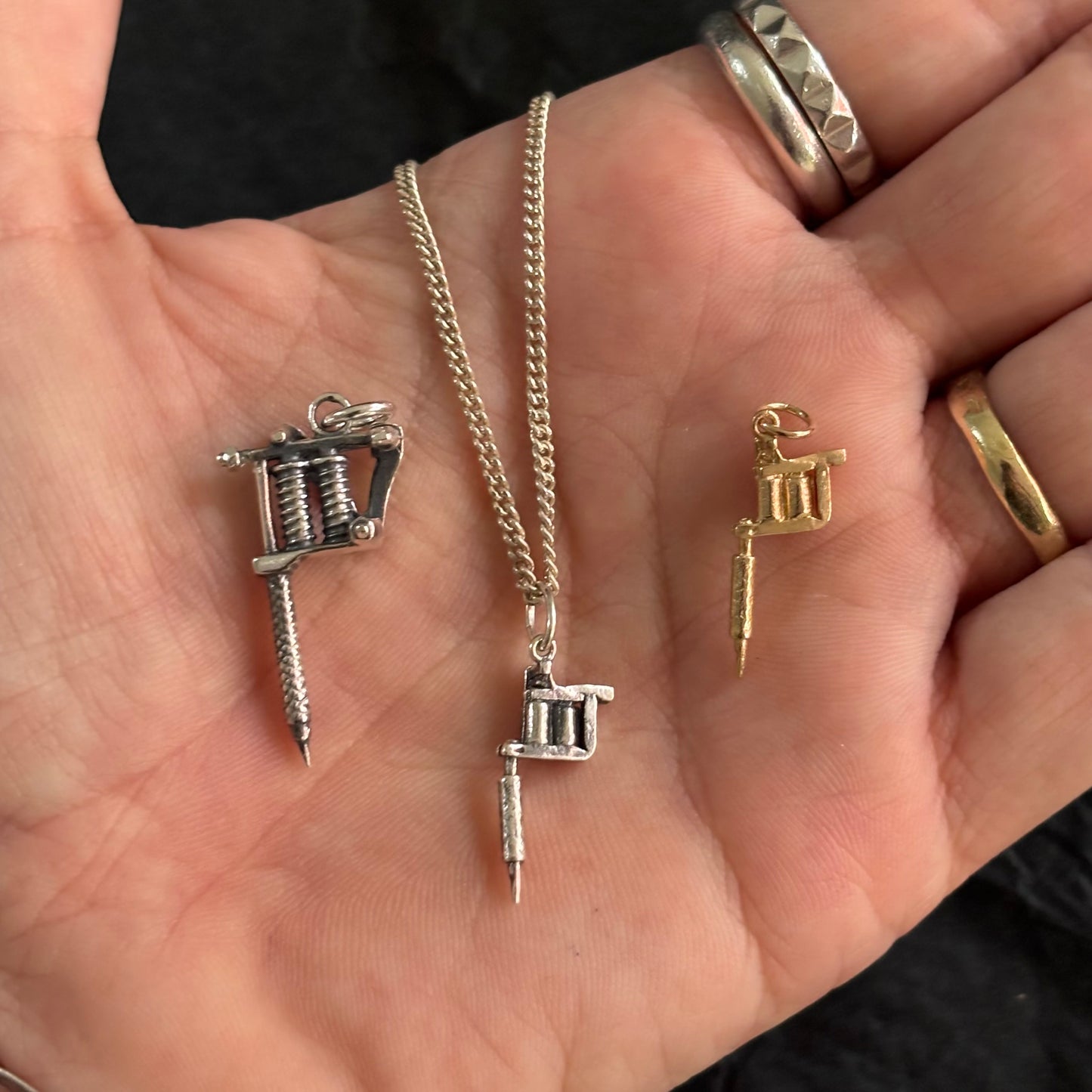 Vintage Tattoo Machine Necklace