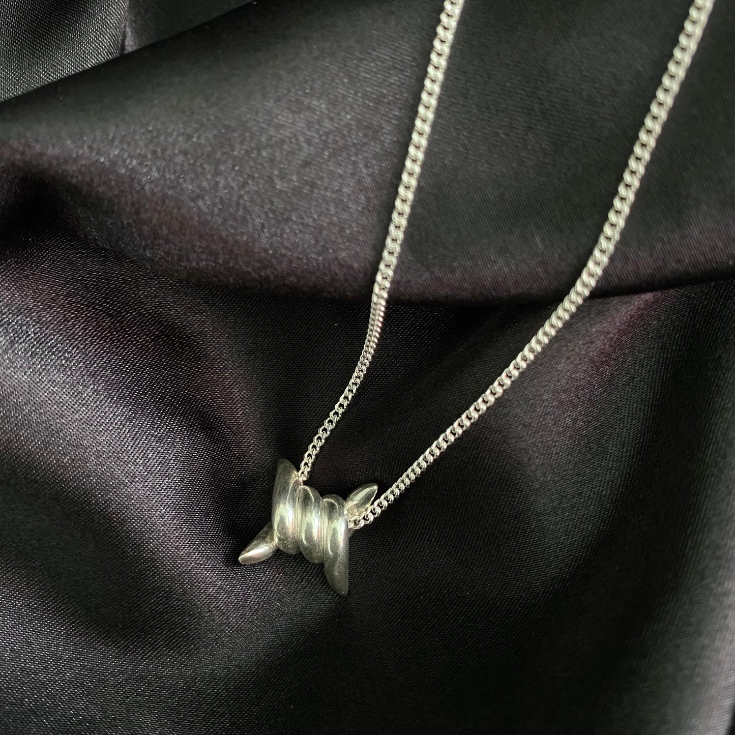 Barbed Wire Necklace.