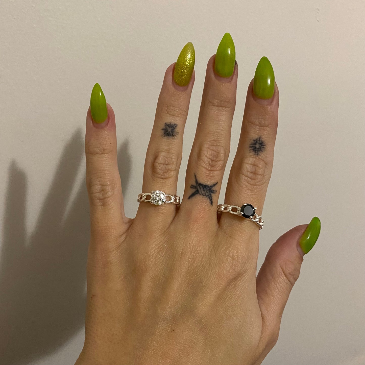Chain Link Stone Ring.
