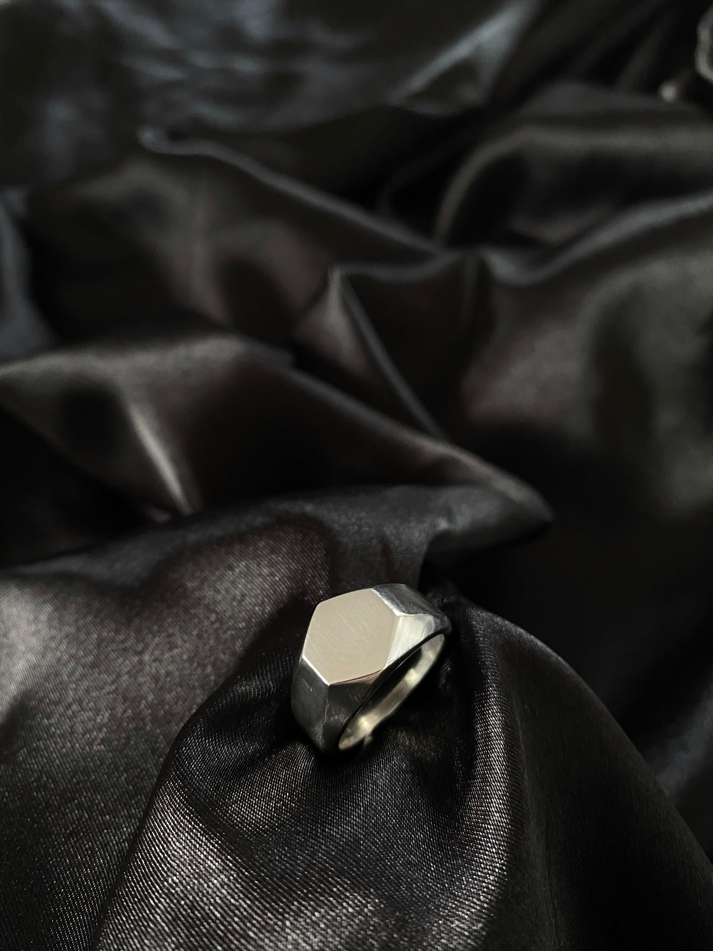 Hexagon Signet Ring.