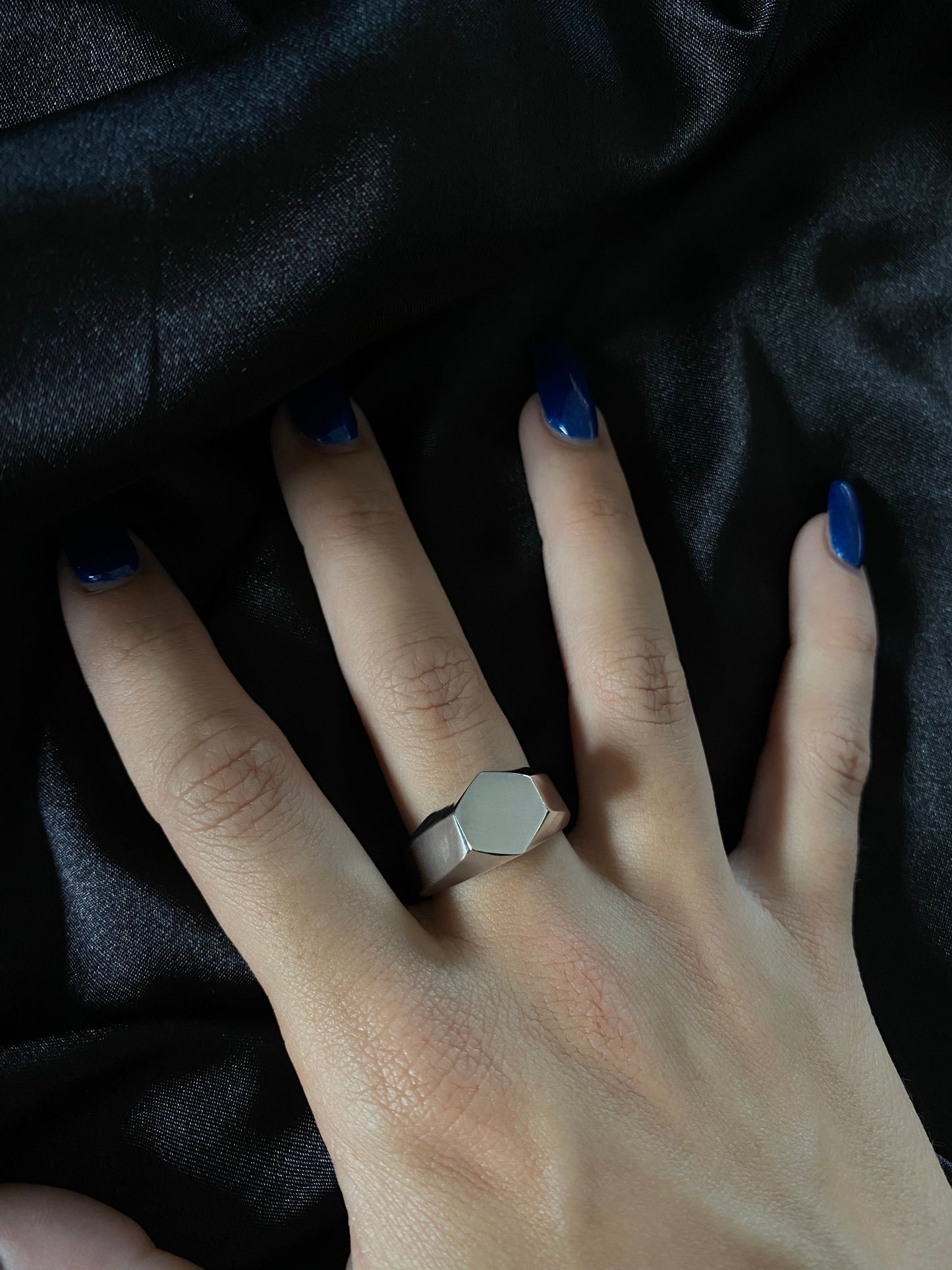 Hexagon Signet Ring.