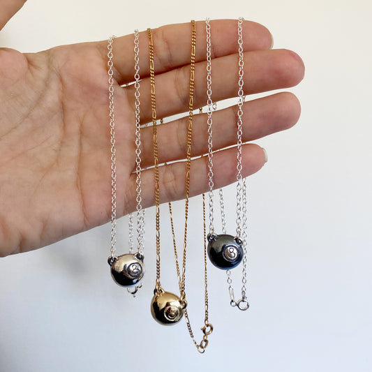 8 Ball Necklace.