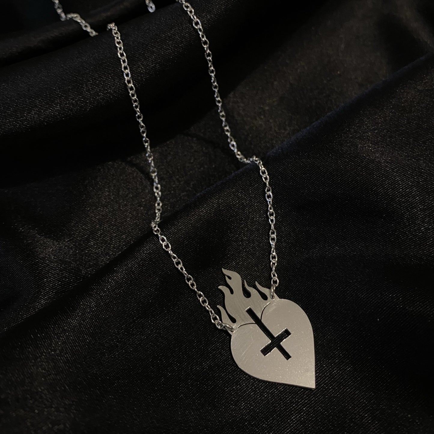 Heart On Fire Necklace.