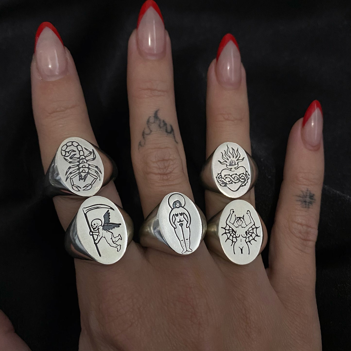 Sister Silver Signet Ring.