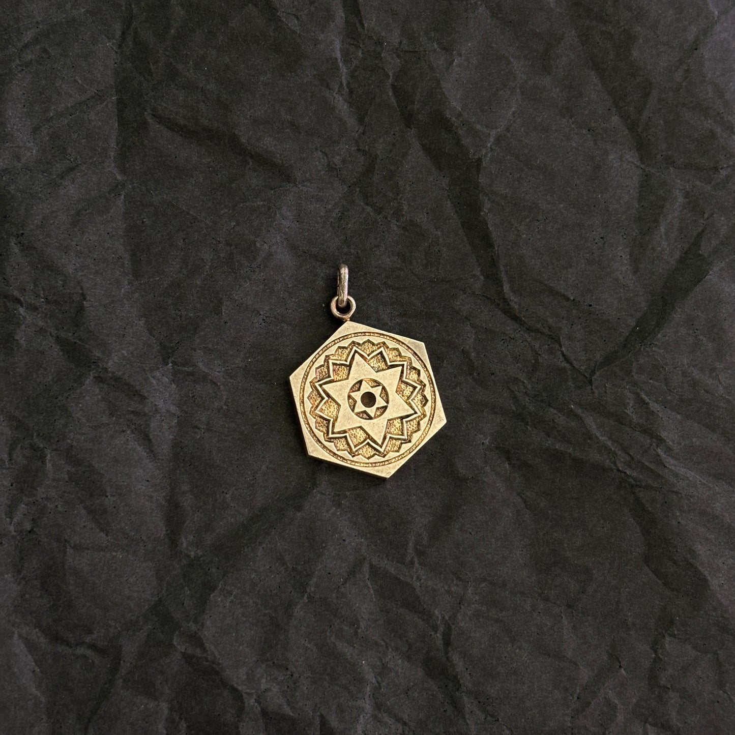 Double Sided Geometric Tigers Eye Pendant