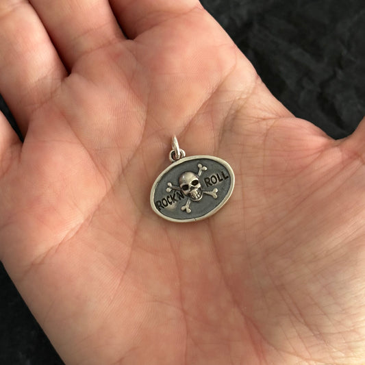Vintage Skull Rock n Roll Necklace