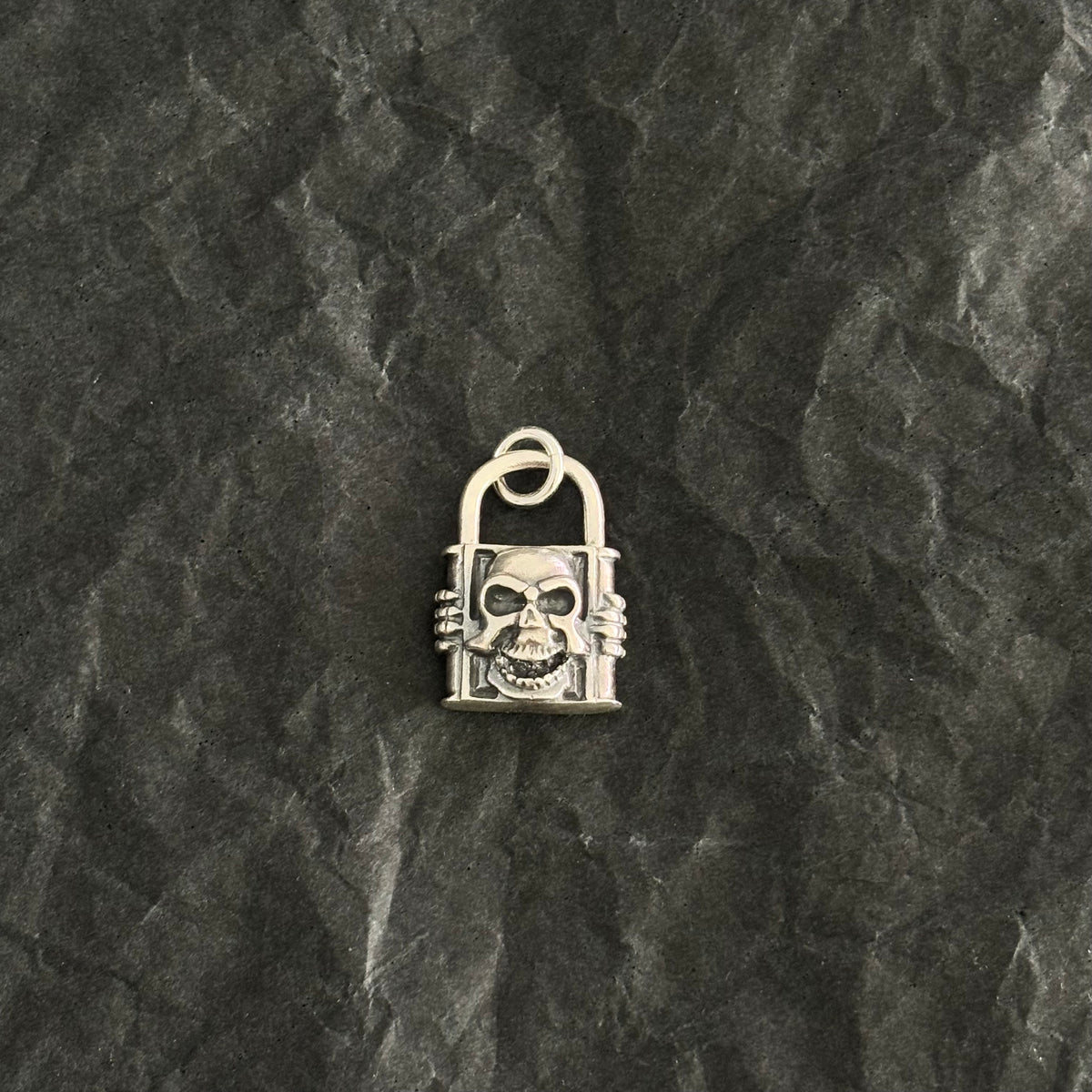 Vintage Skull Jail Padlock Necklace