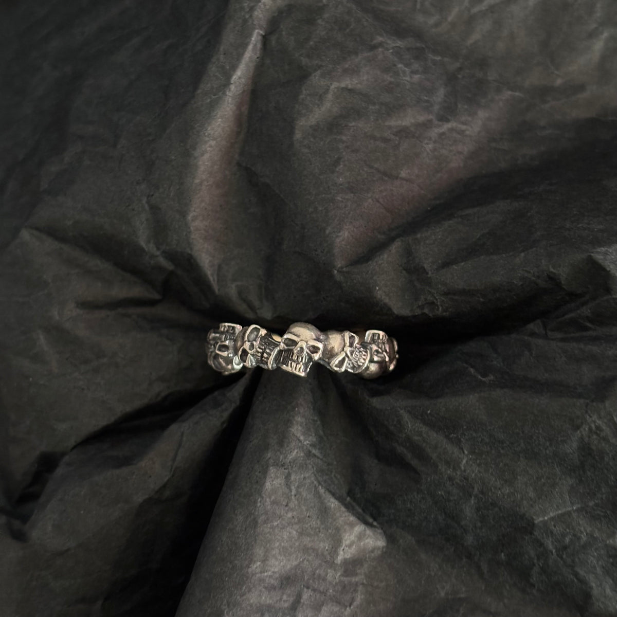 Vintage Infinity Skull Ring - Large