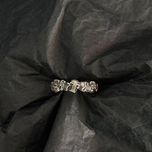 Vintage Infinity Skull Ring - Large