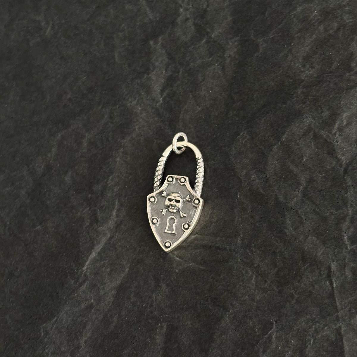 Vintage Skull Padlock Necklace