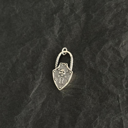 Vintage Skull Padlock Necklace