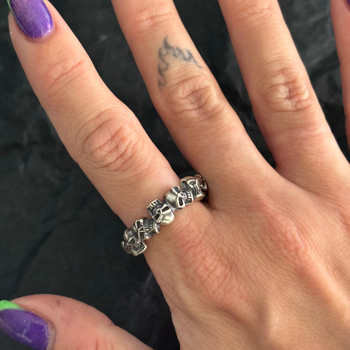 Vintage Infinity Skull Ring - Large