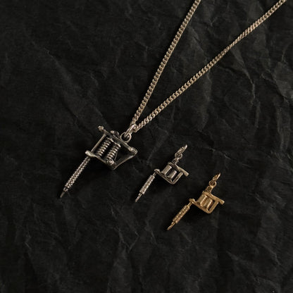 Vintage Tattoo Machine Necklace