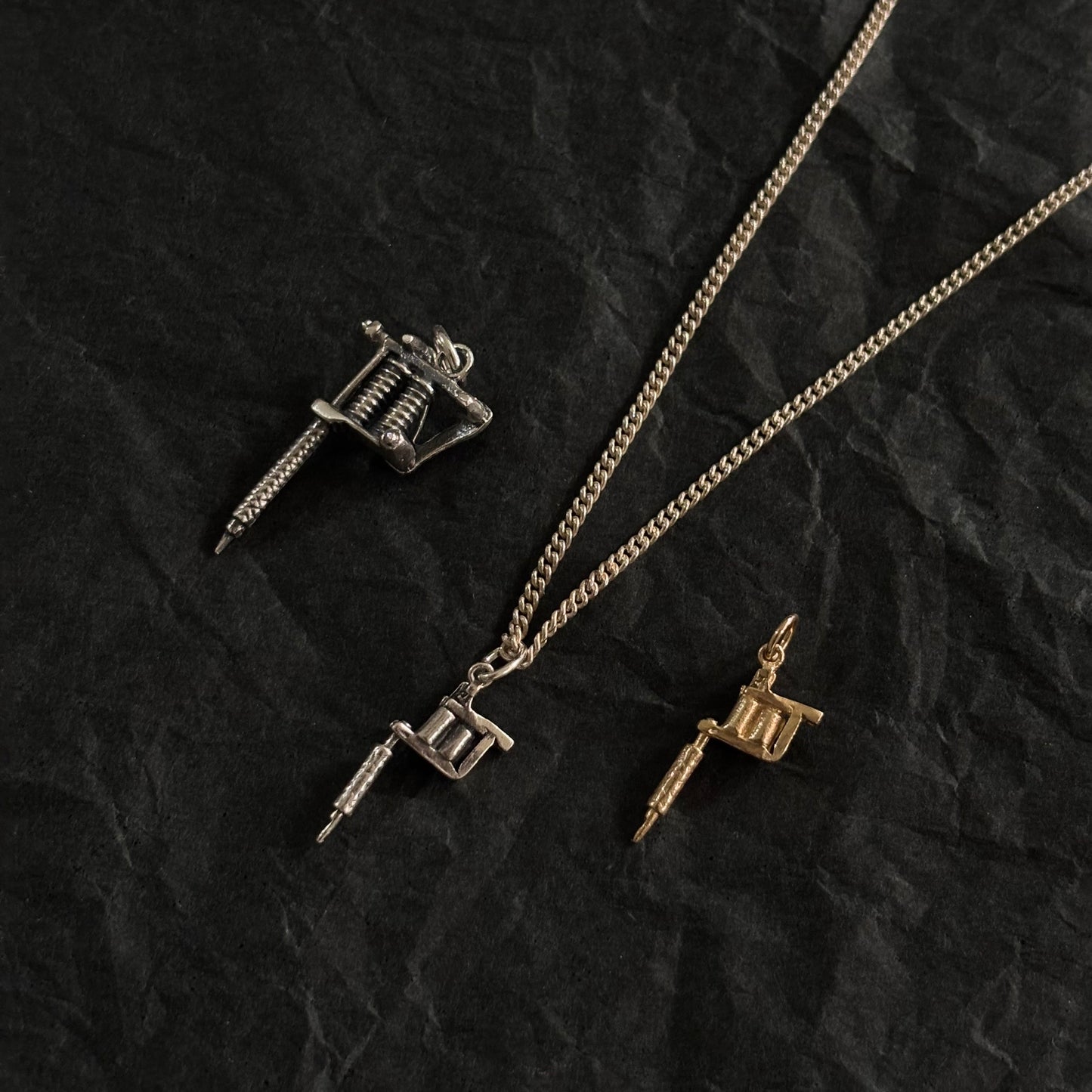 Vintage Tattoo Machine Necklace