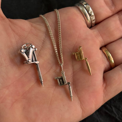 Vintage Tattoo Machine Necklace