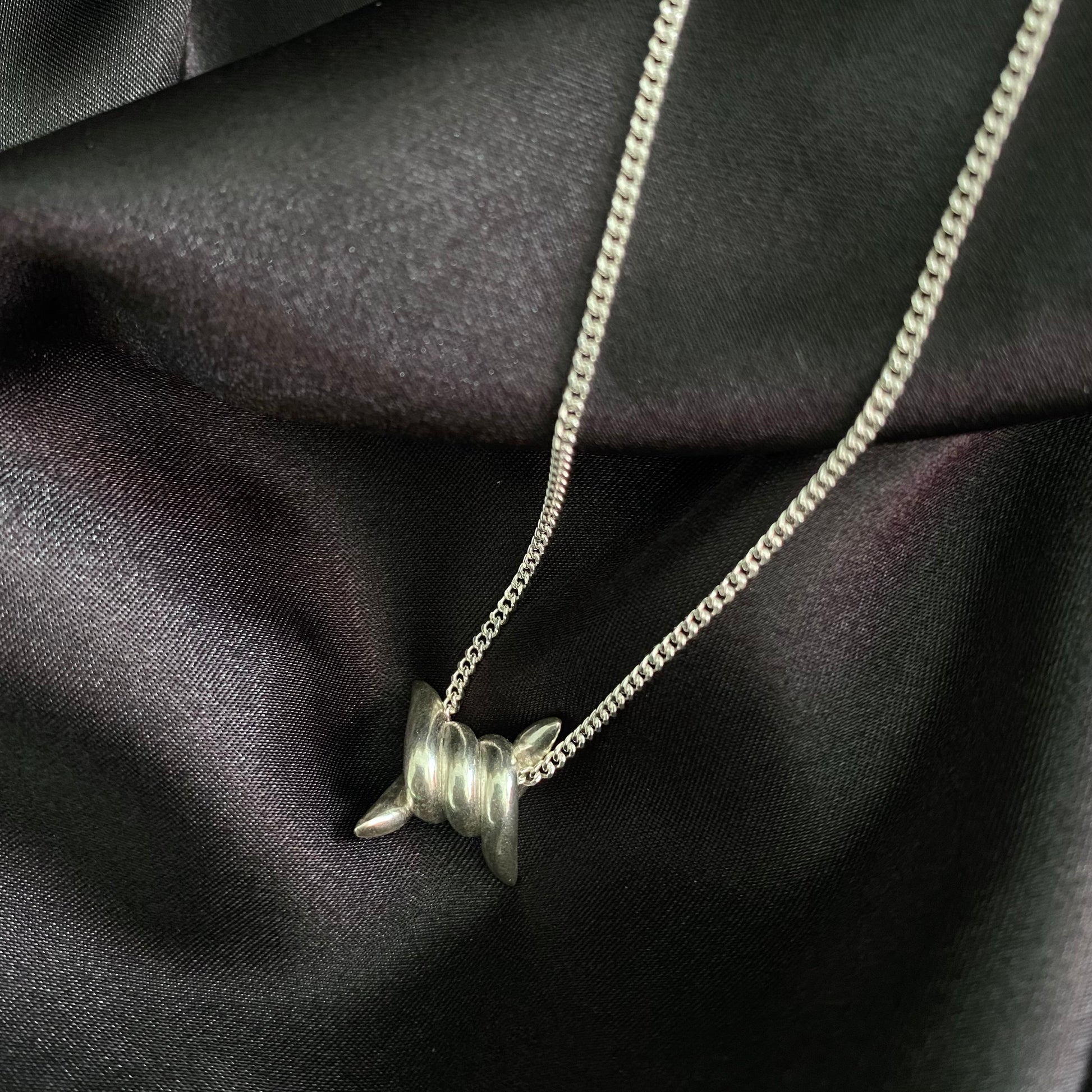 Barbed Wire Necklace.