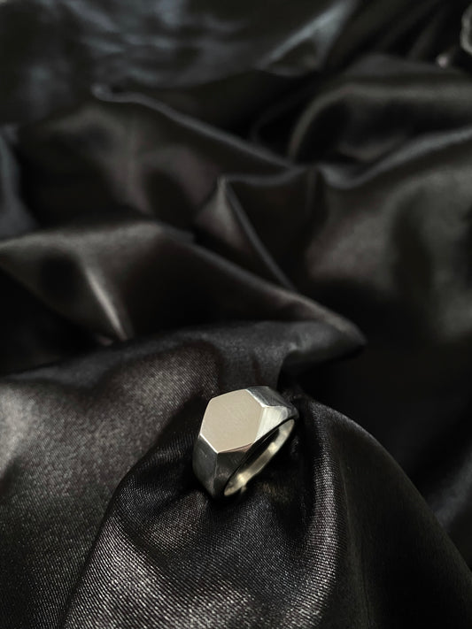 Hexagon Signet Ring.