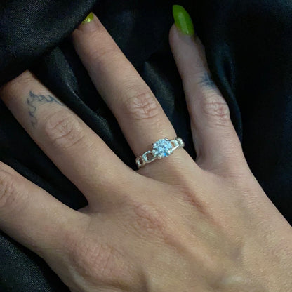 Chain Link Stone Ring.