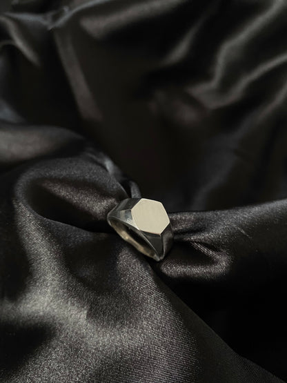 Hexagon Signet Ring.