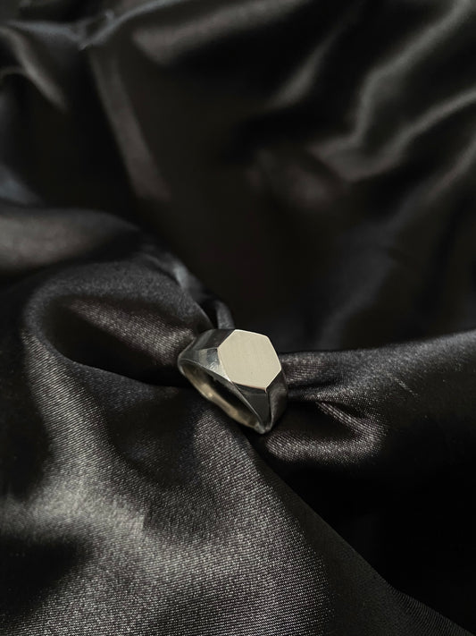 Hexagon Signet Ring.
