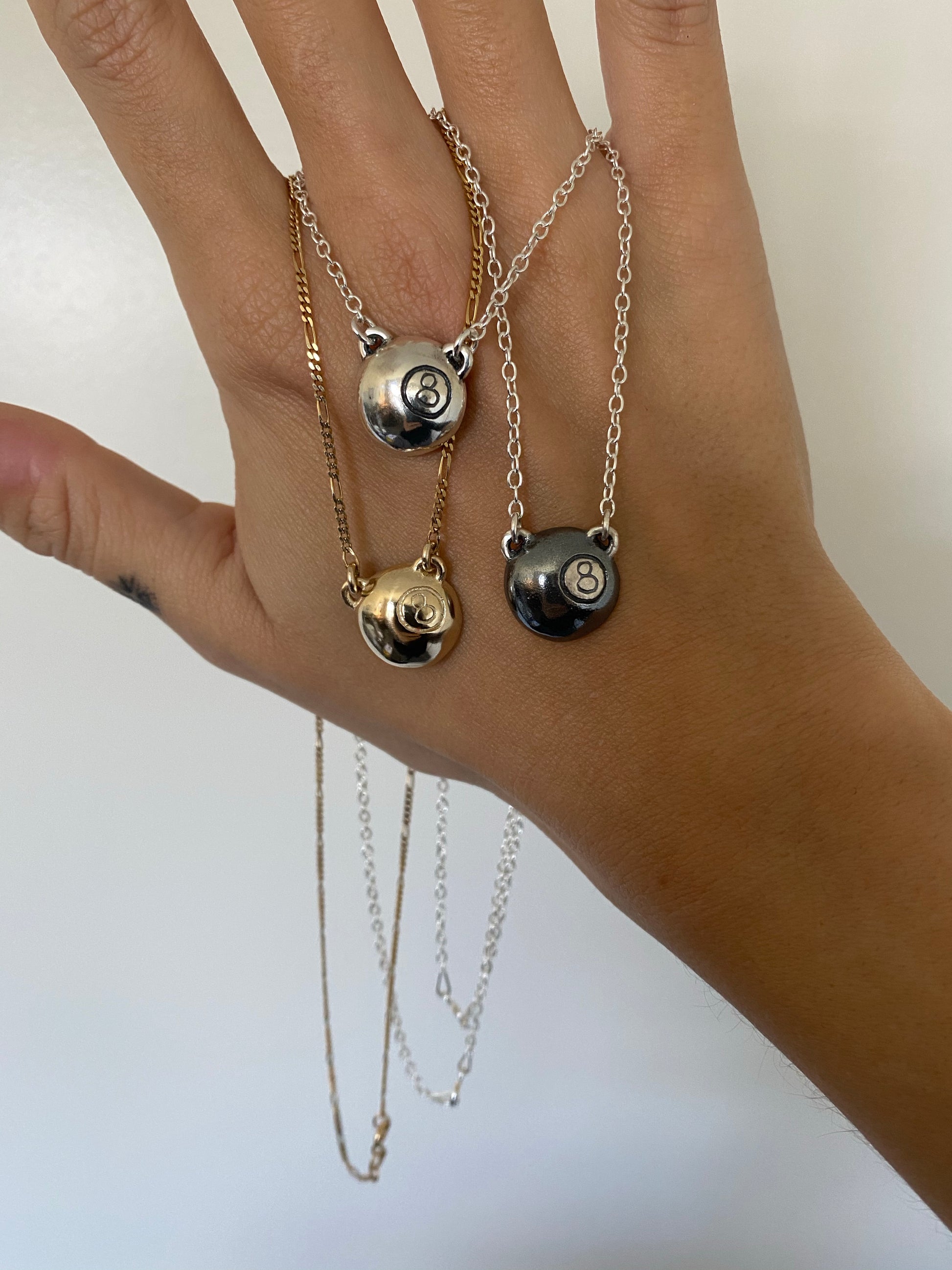 8 Ball Necklace.