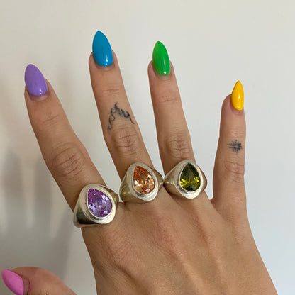 Tear Drop Ring.