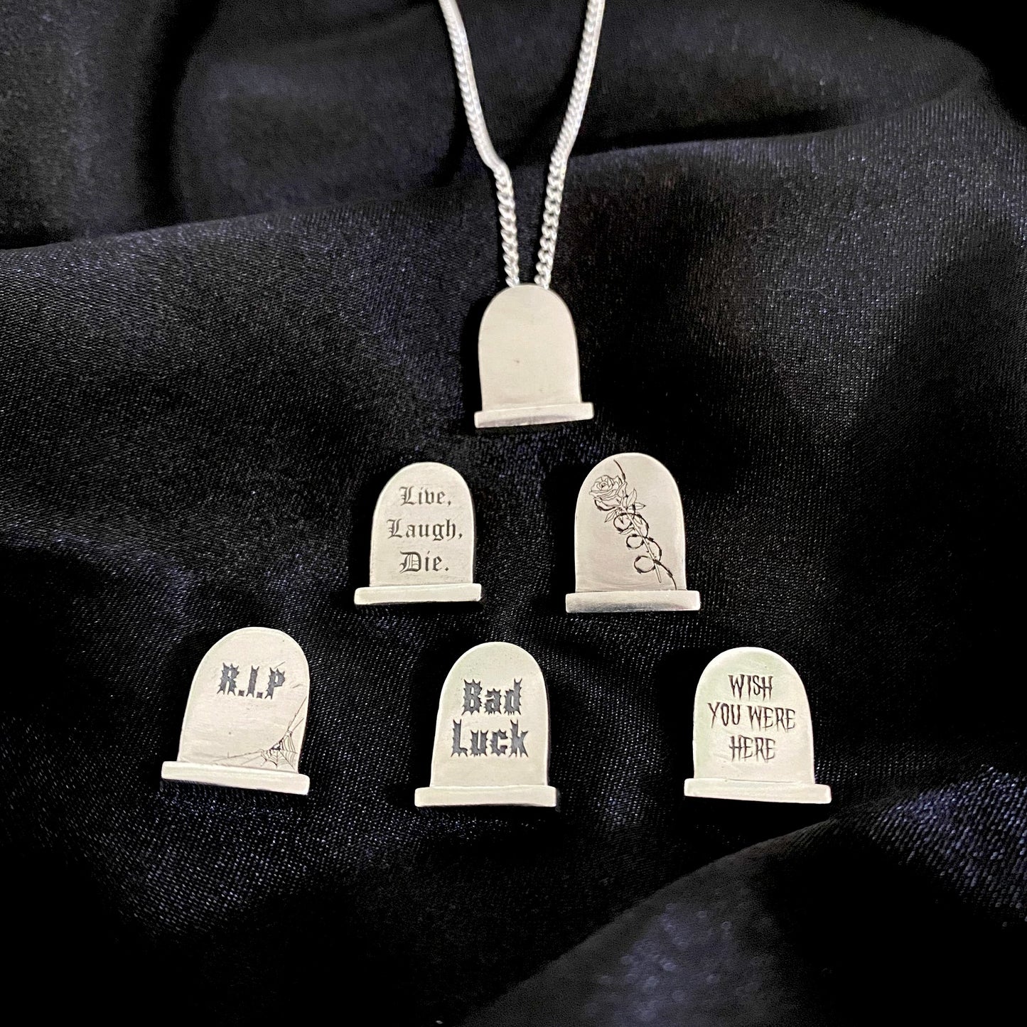 Headstone Necklace.