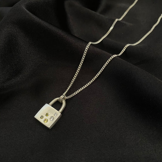 Galaxy Padlock Necklace.