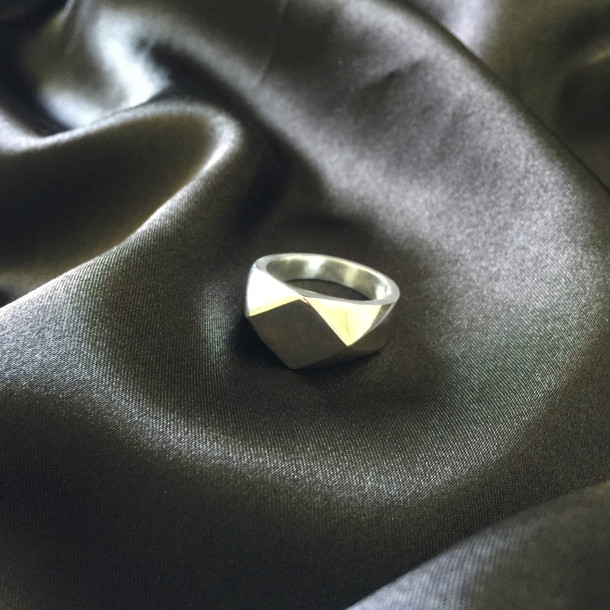 Diamond Signet Ring.