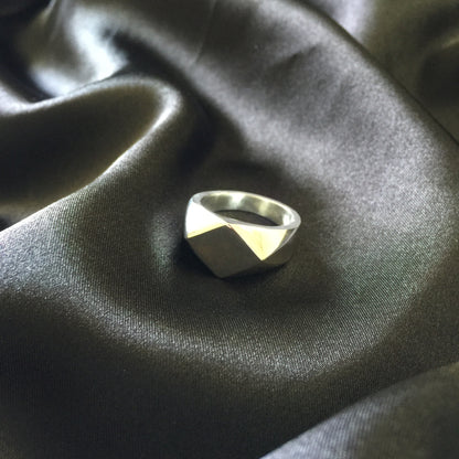 Diamond Signet Ring.