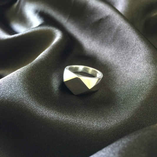 Diamond Signet Ring.