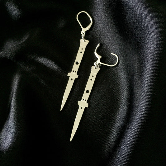 Switchblade Earrings.