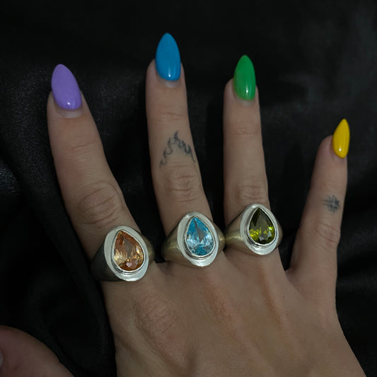 Tear Drop Ring.